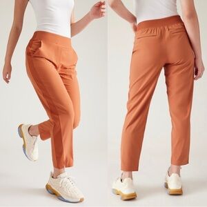 ATHLETA Brooklyn Mid Rise Active Ankle Pant in Sunbaked Clay Size 12